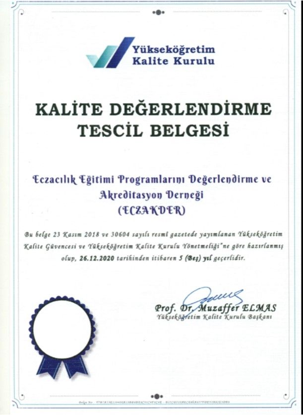YÖKAK’tan’ECZAKDER’e 5 yıllık Kalite Tescil Belgesi