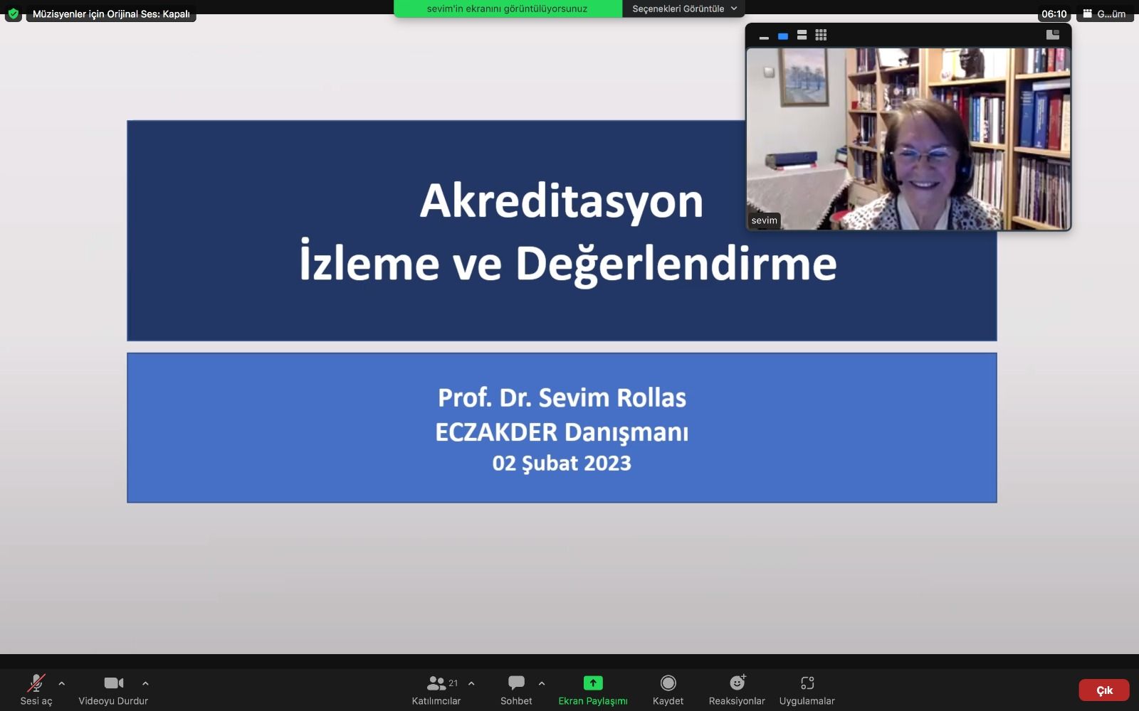 Prof. Dr. Sevim Rollas’tan Çevrimiçi Seminer